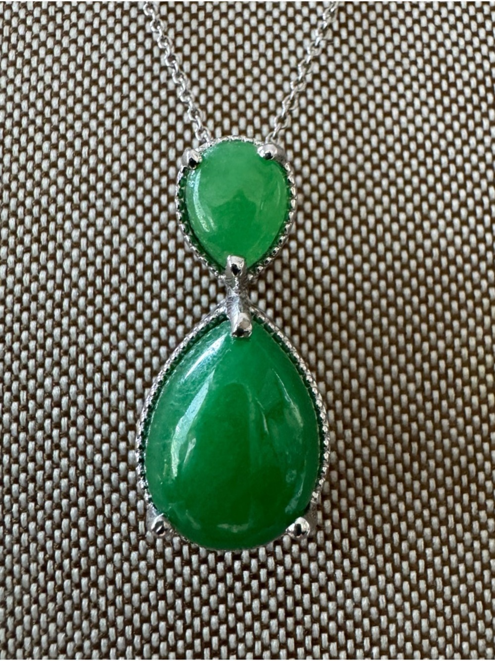 Green Jade Teardrop Double Enhancer